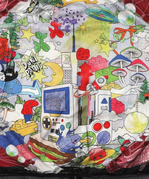 ScoLar（スカラー）の「161626：レトロスカーフ柄チュール重ねブルゾン（ブルゾン・レディース・パープル/ブラック・M）」の10枚目の写真