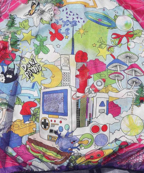 ScoLar（スカラー）の「161626：レトロスカーフ柄チュール重ねブルゾン（ブルゾン・レディース・パープル/ブラック・M）」の12枚目の写真