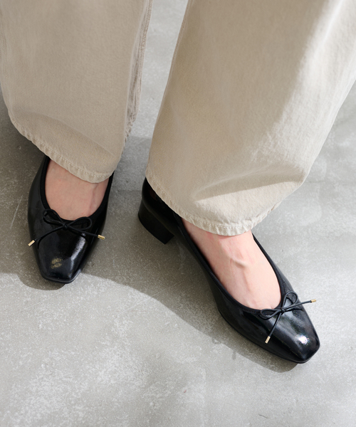 LE TALON（ルタロン）の「《追加》3.5cmスクエアバレエパンプス（パンプス・レディース・レッド/ブラックミックス/ベージュ・24.5cm/22.5cm/22cm/24cm/25cm/23.5cm/23cm）」の7枚目の写真