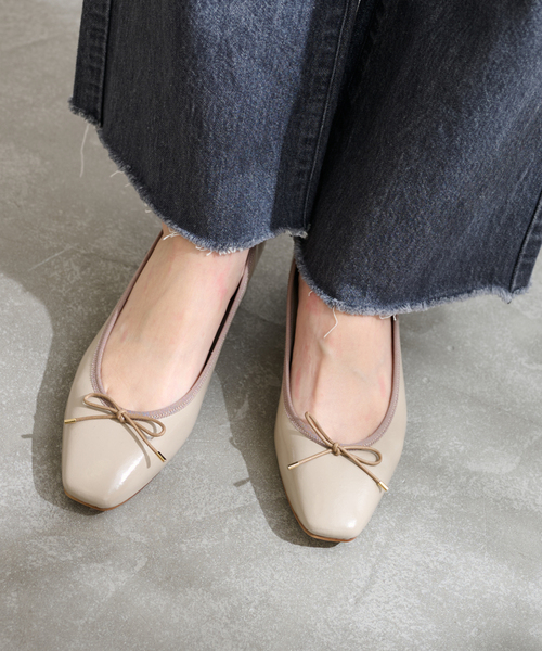 LE TALON（ルタロン）の「《追加》3.5cmスクエアバレエパンプス（パンプス・レディース・レッド/ブラックミックス/ベージュ・24.5cm/22.5cm/22cm/24cm/25cm/23.5cm/23cm）」の11枚目の写真