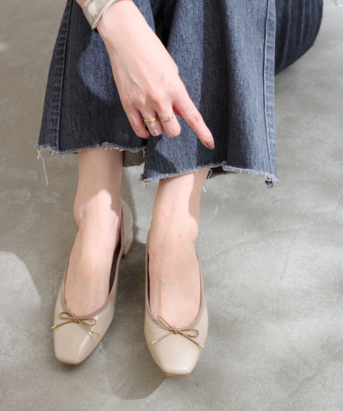 LE TALON（ルタロン）の「《追加》3.5cmスクエアバレエパンプス（パンプス・レディース・レッド/ブラックミックス/ベージュ・24.5cm/22.5cm/22cm/24cm/25cm/23.5cm/23cm）」の13枚目の写真