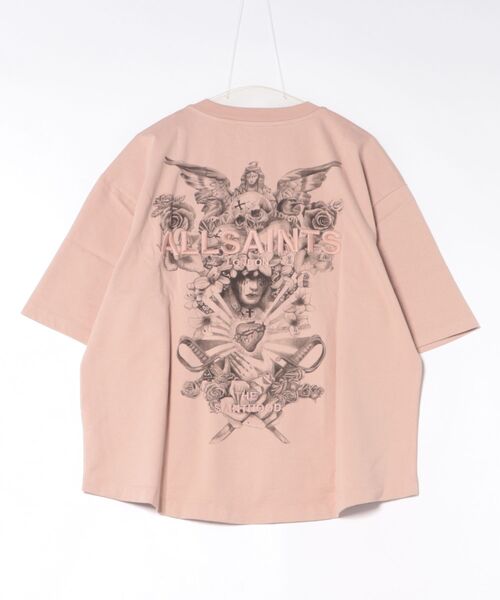 ALLSAINTS(オールセインツ)の「COVENANT AMELIE OVERSIZED T-SHIRT | COVENANT AMELIE オーバーサイズ Tシャツ(Tシャツ/カットソー・レディース・ピンク系その他・XS/S/M)」の2枚目の写真