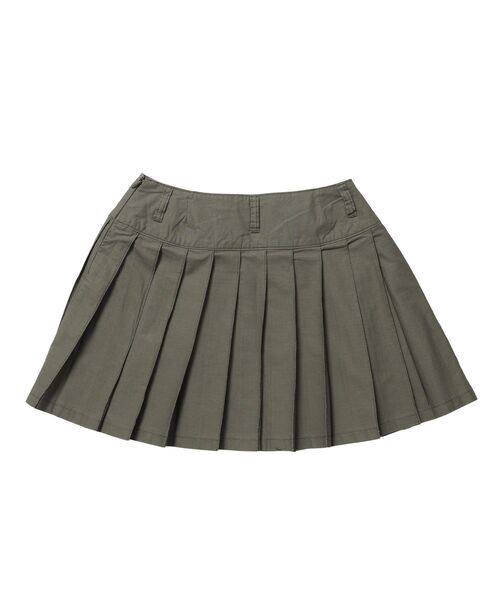 SEQUENZ(シークエンズ)の「※WEB限定 / レイヤード対応 / レディースアイレットプリーツミニスカート / sqnz eyelet pleats skirt(スカート・レディース・カーキ/ブラウン/ダークネイビー/その他1・SMALL/MEDIUM/LARGE)」の7枚目の写真