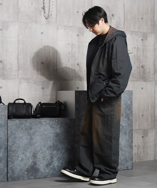 1111clothing(ワンフォークロージング)の「【セットアップ可能】12oz デニムカーブパンツ / 12oz Denim Curve Pants(デニムパンツ・メンズ・カモフラージュ/ネイビー/ブラック/ブルー・L/XL/M)」の9枚目の写真