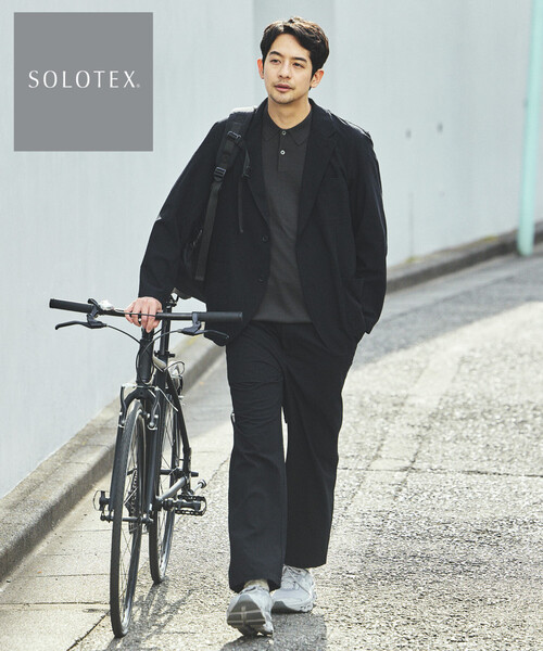 FREAK'S STORE(フリークスストア)の「SOLOTEX シアサッカー 2Bジャケット セットアップ/イージーパンツ テーラードジャケット(セットアップ・メンズ・チャコールグレー/ブラック/ネイビー/オリーブ・SMALL/X-LARGE/LARGE/MEDIUM)」の1枚目の写真