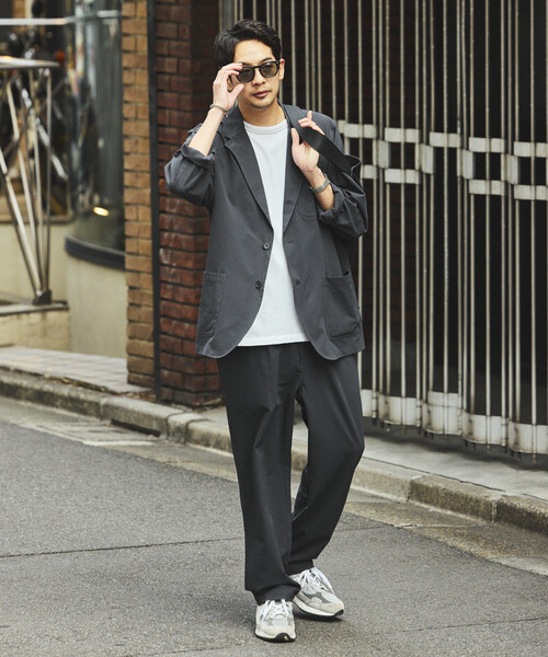 FREAK'S STORE(フリークスストア)の「SOLOTEX シアサッカー 2Bジャケット セットアップ/イージーパンツ テーラードジャケット(セットアップ・メンズ・チャコールグレー/ブラック/ネイビー/オリーブ・SMALL/X-LARGE/LARGE/MEDIUM)」の11枚目の写真