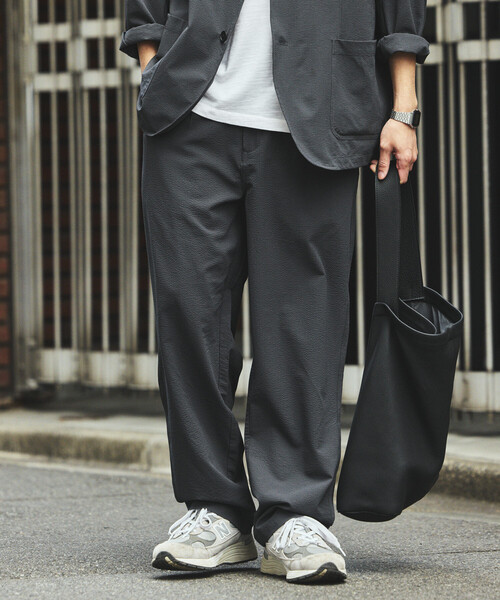 FREAK'S STORE(フリークスストア)の「SOLOTEX シアサッカー 2Bジャケット セットアップ/イージーパンツ テーラードジャケット(セットアップ・メンズ・チャコールグレー/ブラック/ネイビー/オリーブ・SMALL/X-LARGE/LARGE/MEDIUM)」の19枚目の写真