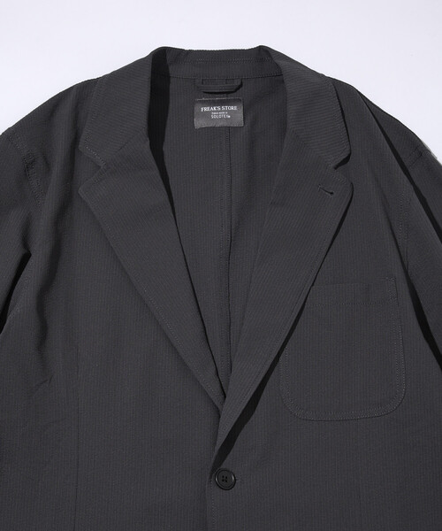 FREAK'S STORE(フリークスストア)の「シアサッカー 2Bジャケット セットアップ Fabric by SOLOTEX(R)/イージーパンツ テーラードジャケット(セットアップ・メンズ・チャコールグレー/ブラック/ネイビー/オリーブ・SMALL/X-LARGE/LARGE/MEDIUM)」の22枚目の写真