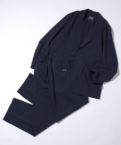 FREAK'S STORE(フリークスストア)の「SOLOTEX シアサッカー 2Bジャケット セットアップ/イージーパンツ テーラードジャケット(セットアップ・メンズ・チャコールグレー/ブラック/ネイビー/オリーブ・SMALL/X-LARGE/LARGE/MEDIUM)」の5枚目の写真