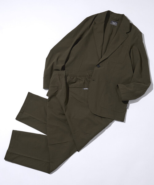 FREAK'S STORE(フリークスストア)の「SOLOTEX シアサッカー 2Bジャケット セットアップ/イージーパンツ テーラードジャケット(セットアップ・メンズ・チャコールグレー/ブラック/ネイビー/オリーブ・SMALL/X-LARGE/LARGE/MEDIUM)」の7枚目の写真