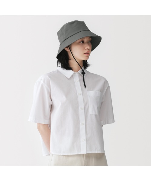 無印良品(ムジルシリョウヒン)の「UVカット風を通す ちいさくまとまる バケットハット(ハット・レディース・ダークグレー/サンドベージュ/ブラック・56.5-59cm)」の15枚目の写真