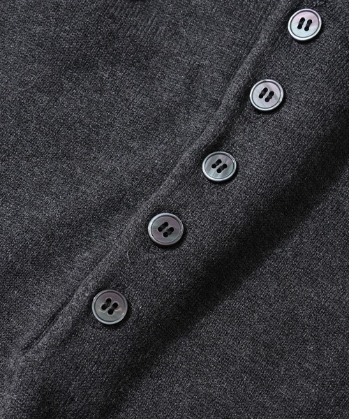 welise(ウェライズ)の「【welise/ウェライズ】ベーシックスムースニット ショート丈長袖ポロシャツ(ポロシャツ・メンズ・チャコールグレー/ブラック/アイボリー/ダークブルー/ホワイト/ワイン・L/M/S)」の18枚目の写真