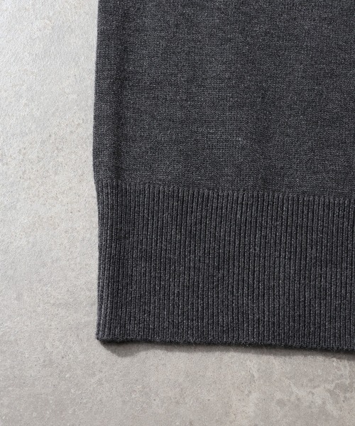 welise(ウェライズ)の「【welise/ウェライズ】ベーシックスムースニット ショート丈長袖ポロシャツ(ポロシャツ・メンズ・チャコールグレー/ブラック/アイボリー/ダークブルー/ホワイト/ワイン・L/M/S)」の19枚目の写真