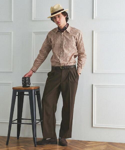 TAKEO KIKUCHI(タケオキクチ)の「【BOWLER HAT LABEL】小紋ペイズリープリント 長袖シャツ(シャツ/ブラウス・メンズ・ベージュ系/ブルー系その他2・02/03/04)」の8枚目の写真