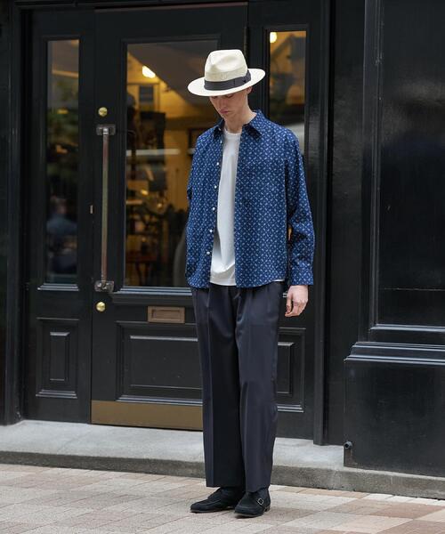 TAKEO KIKUCHI(タケオキクチ)の「【BOWLER HAT LABEL】小紋ペイズリープリント 長袖シャツ(シャツ/ブラウス・メンズ・ベージュ系/ブルー系その他2・02/03/04)」の4枚目の写真