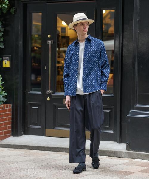 TAKEO KIKUCHI(タケオキクチ)の「【BOWLER HAT LABEL】小紋ペイズリープリント 長袖シャツ(シャツ/ブラウス・メンズ・ベージュ系/ブルー系その他2・02/03/04)」の3枚目の写真