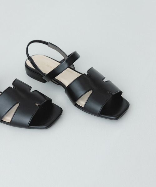 RODE SKO（ロデスコ）の「デザインカットバックゴムサンダル（サンダル・レディース・ダークブラウン/シルバー/ブラック・38/37/36）」の22枚目の写真