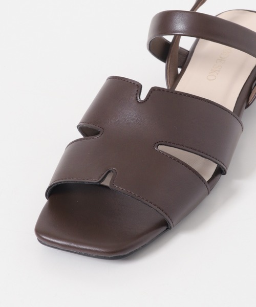 RODE SKO（ロデスコ）の「デザインカットバックゴムサンダル（サンダル・レディース・ダークブラウン/シルバー/ブラック・38/37/36）」の9枚目の写真