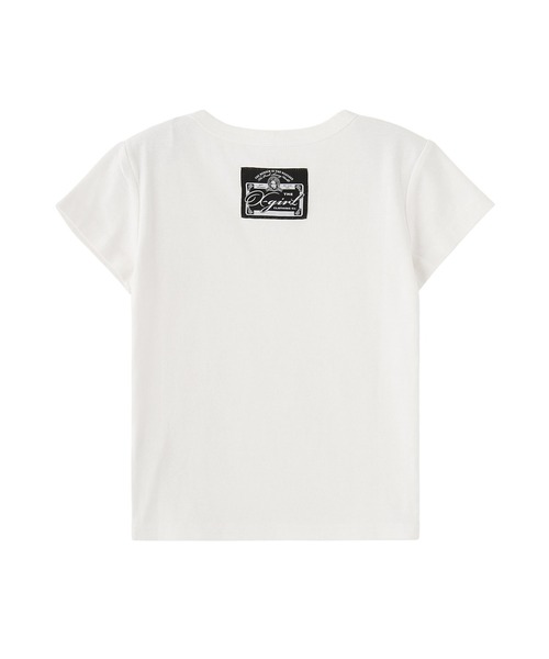 X-girl(エックスガール)の「SHEER STAR S/S BABY TEE(Tシャツ/カットソー・レディース・ブラック/ホワイト/ピンク・ONE SIZE)」の13枚目の写真