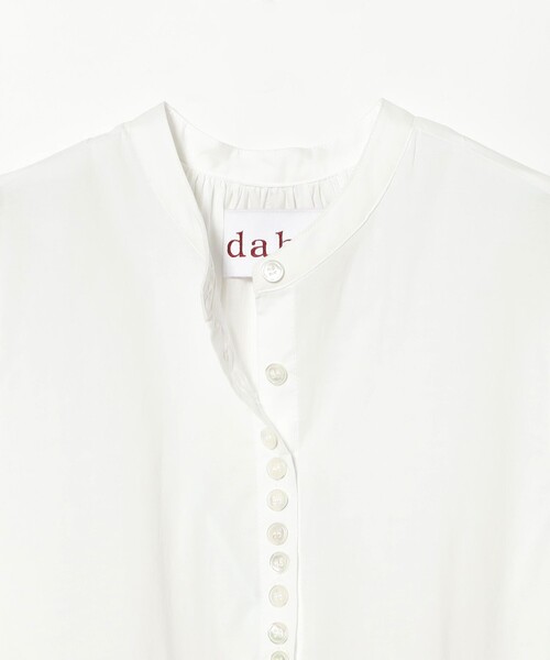 fennica（フェニカ）の「dahl'ia / ボタン ギャザー ボリューム ブラウス（シャツ/ブラウス・レディース・ホワイト/ブラック・ONE SIZE）」の4枚目の写真