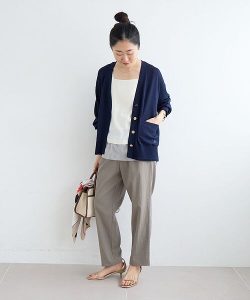 le.coeur blanc（ルクールブラン）の「ストレッチツータックテーパード（その他パンツ・レディース・ブラック/モカ/キャメル・36/38）」の6枚目の写真