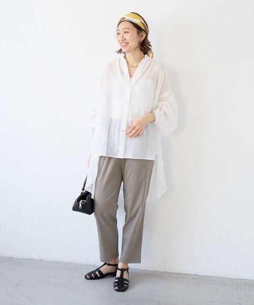 le.coeur blanc（ルクールブラン）の「ストレッチツータックテーパード（その他パンツ・レディース・ブラック/モカ/キャメル・36/38）」の13枚目の写真