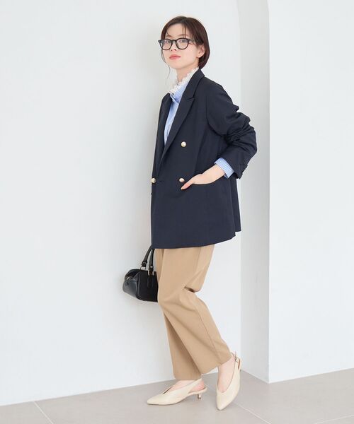 le.coeur blanc(ルクールブラン)の「ストレッチツータックテーパード(その他パンツ・レディース・ブラック/モカ/キャメル・36/38)」の8枚目の写真