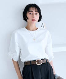 ツイストスリーブボーダートップス