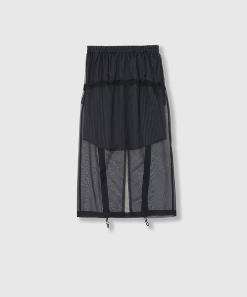 THINGS THAT MATTER(シングス ザット マター)の「CHECK SHEER LAYERED SKIRT / STRIPE SHEER LAYERED SKIRT / チェック シアー レイヤード スカート / ストライプ シアー レイヤード スカート(スカート・レディース・ネイビー/ブラウン・2/1)」の21枚目の写真