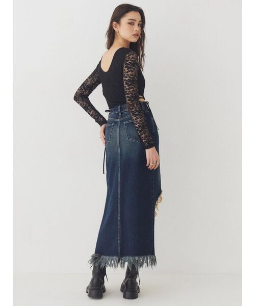 EVRIS(エヴリス)の「レースアップボディースーツ 春服(Tシャツ/カットソー・レディース・ホワイト/ブラック/その他1・FREE)」の7枚目の写真