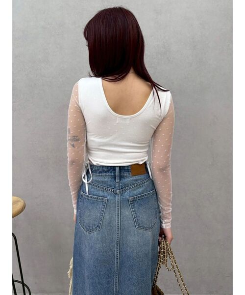 EVRIS(エヴリス)の「レースアップボディースーツ 春服(Tシャツ/カットソー・レディース・ホワイト/ブラック/その他1・FREE)」の12枚目の写真