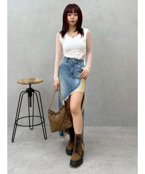 EVRIS(エヴリス)の「レースアップボディースーツ 春服(Tシャツ/カットソー・レディース・ホワイト/ブラック/その他1・FREE)」の15枚目の写真