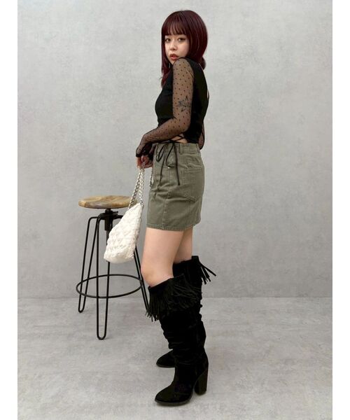 EVRIS(エヴリス)の「レースアップボディースーツ 春服(Tシャツ/カットソー・レディース・ホワイト/ブラック/その他1・FREE)」の21枚目の写真