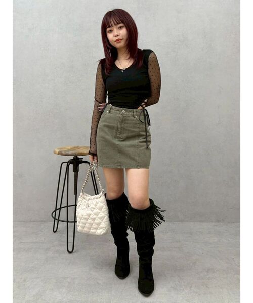 EVRIS(エヴリス)の「レースアップボディースーツ 春服(Tシャツ/カットソー・レディース・ホワイト/ブラック/その他1・FREE)」の22枚目の写真