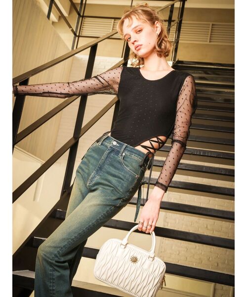 EVRIS レースアップボディースーツ レースアップボディースーツ 春服（Tシャツ/カットソー）｜EVRIS