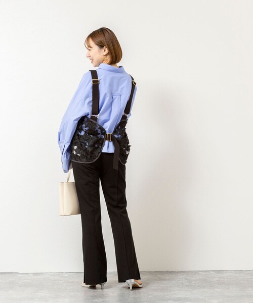 Rie Miller（リエミラー）の「45th limited edition2WAYスターフリンジミリタリーベスト（ブルゾン・レディース・ブラック/ホワイト・FREE）」の4枚目の写真