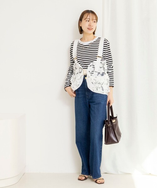 Rie Miller（リエミラー）の「45th limited edition2WAYスターフリンジミリタリーベスト（ブルゾン・レディース・ブラック/ホワイト・FREE）」の11枚目の写真