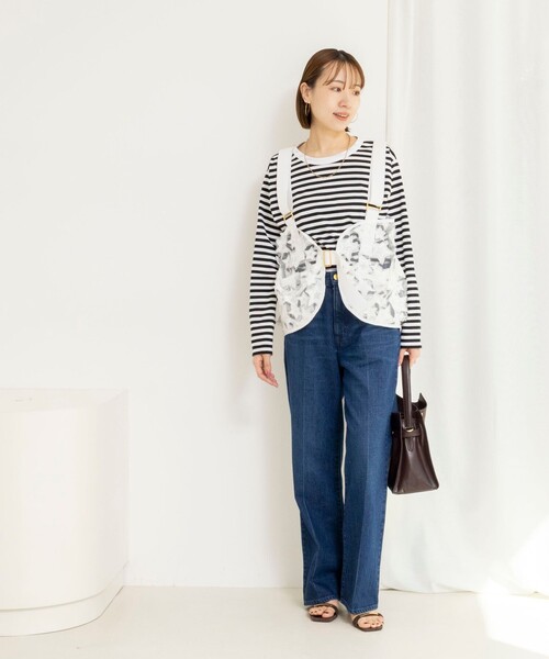 Rie Miller（リエミラー）の「45th limited edition2WAYスターフリンジミリタリーベスト（ブルゾン・レディース・ブラック/ホワイト・FREE）」の14枚目の写真