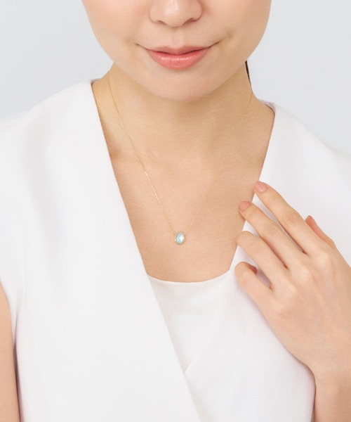 VENDOME AOYAMA（ヴァンドーム青山）の「K18YG ブルートパーズ シェル ネックレス（ネックレス・レディース・イエローゴールド・43cm）」の5枚目の写真