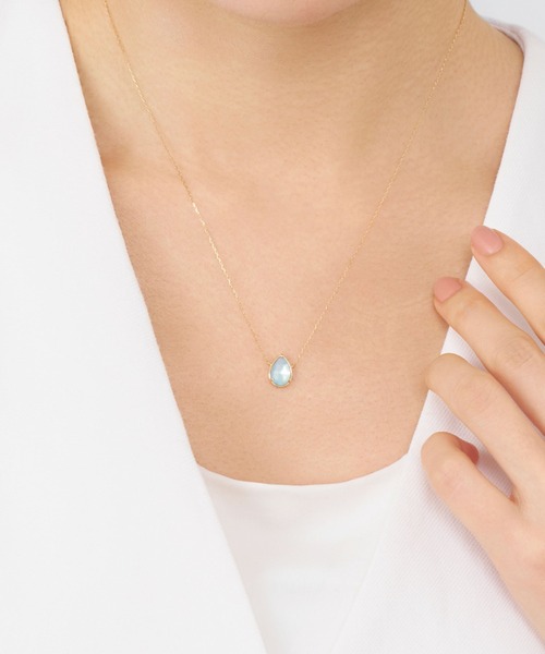 VENDOME AOYAMA（ヴァンドーム青山）の「K18YG ブルートパーズ シェル ネックレス（ネックレス・レディース・イエローゴールド・43cm）」の6枚目の写真