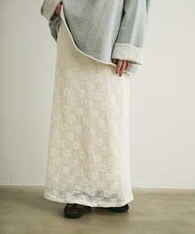 Crisp | フラワーレースセミフレアスカート(スカート)