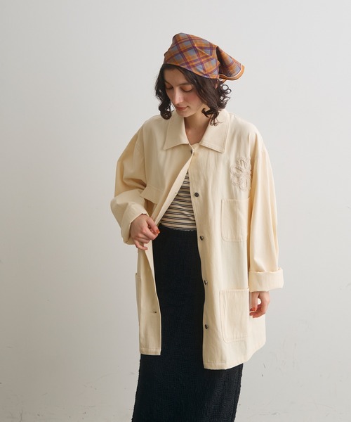 Crisp（クリスプ）の「フラワーレースセミフレアスカート（スカート・レディース・アイボリー/ブラック・FREE）」の8枚目の写真