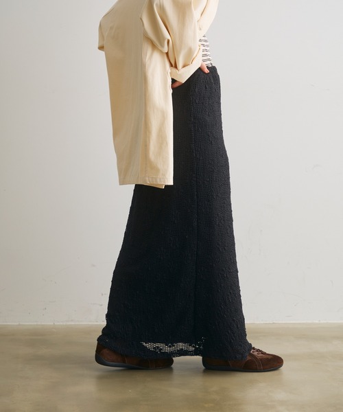 Crisp（クリスプ）の「フラワーレースセミフレアスカート（スカート・レディース・アイボリー/ブラック・FREE）」の9枚目の写真