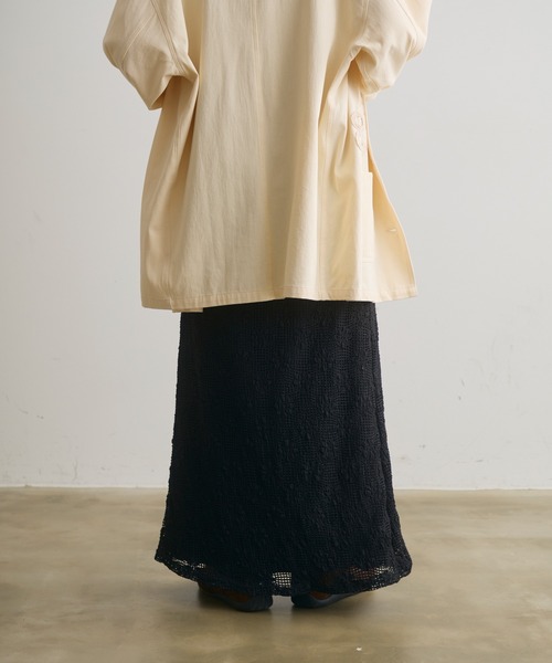 Crisp（クリスプ）の「フラワーレースセミフレアスカート（スカート・レディース・アイボリー/ブラック・FREE）」の10枚目の写真