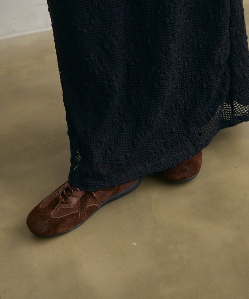 Crisp（クリスプ）の「フラワーレースセミフレアスカート（スカート・レディース・アイボリー/ブラック・FREE）」の12枚目の写真