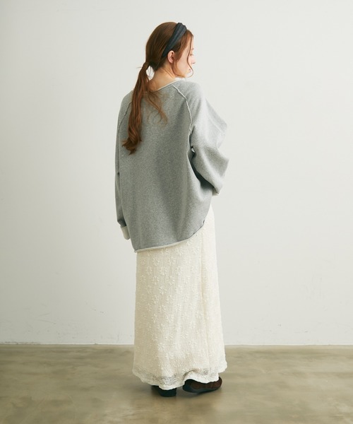 Crisp（クリスプ）の「フラワーレースセミフレアスカート（スカート・レディース・アイボリー/ブラック・FREE）」の15枚目の写真