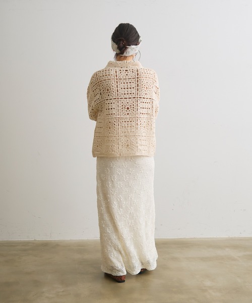 Crisp（クリスプ）の「フラワーレースセミフレアスカート（スカート・レディース・アイボリー/ブラック・FREE）」の22枚目の写真