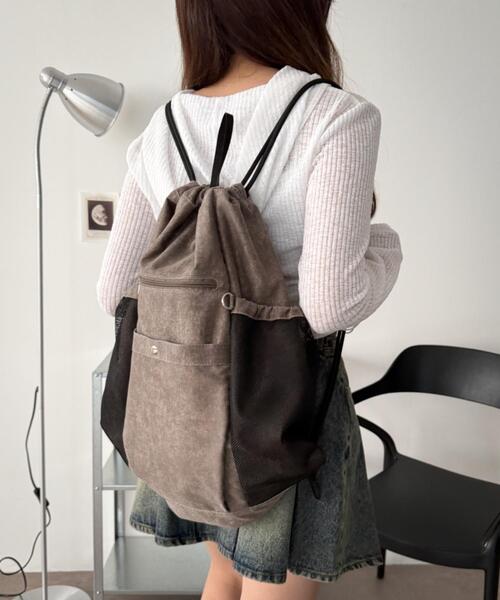 WEGO/サイドメッシュポケットナップサック（バックパック/リュック