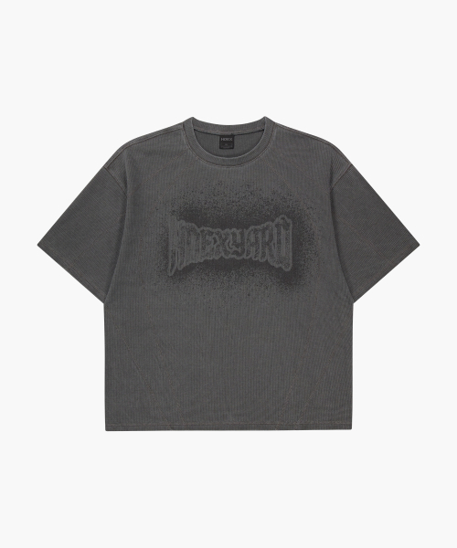 HDEX(エイチデックス)の「ピグメントカットラインワッフルショートスリーブ (チャコール)(Tシャツ/カットソー・メンズ・チャコール・MEDIUM/LARGE/X-LARGE/2XL)」の2枚目の写真
