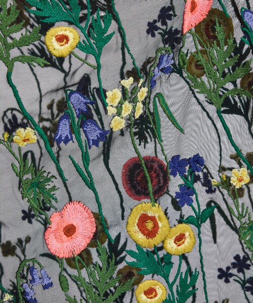 Rouge vif la cle(ルージュヴィフラクレ)の「【Le Melange/ル・メランジュ】刺繍チュールスカート/花柄/レイヤード/透け感【WEB限定】(スカート・レディース・オフホワイト・フリー)」の2枚目の写真